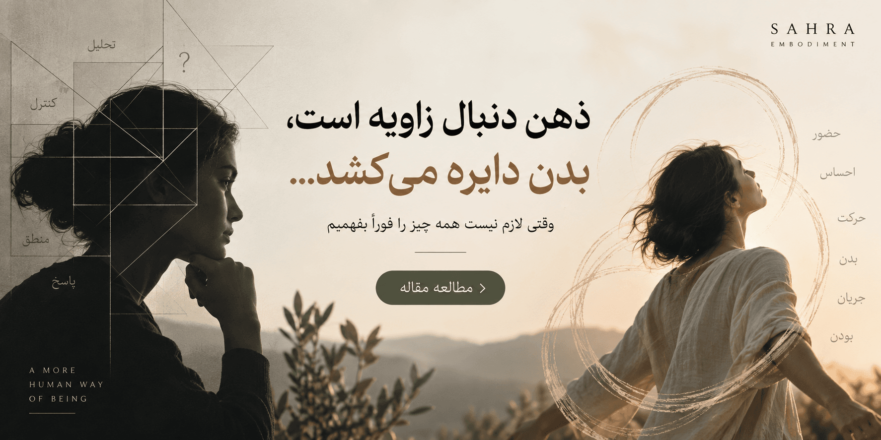 ذهن دنبال زاویه است